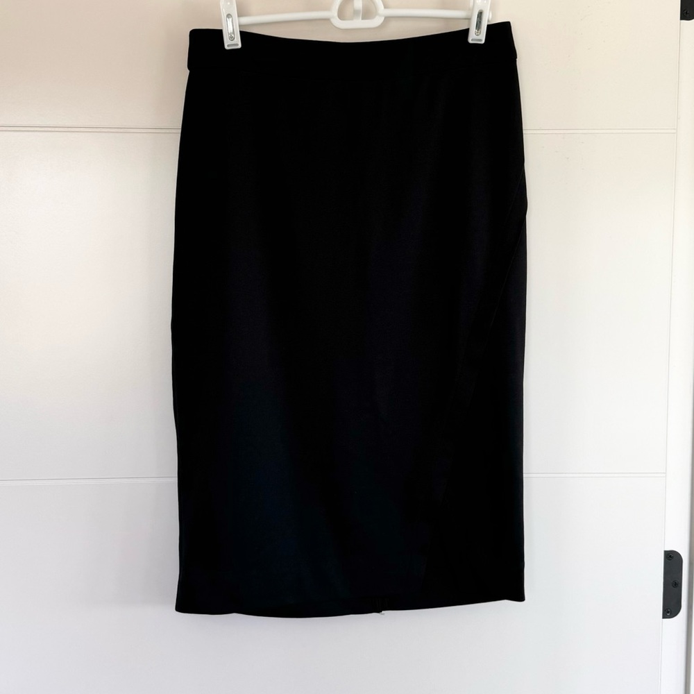 The Limited black pencil skirt with gold zipper